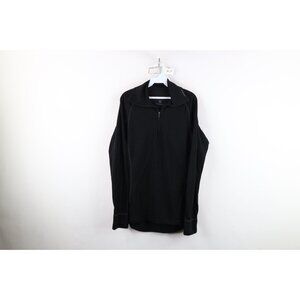 Devold Norway Womens XL Distressed Merino Wool Knit Half Zip Pullover Sweater